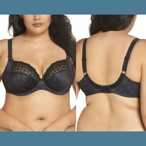 NEW Elomi Kim Underwire Plunge Bra‎ in Black 44D